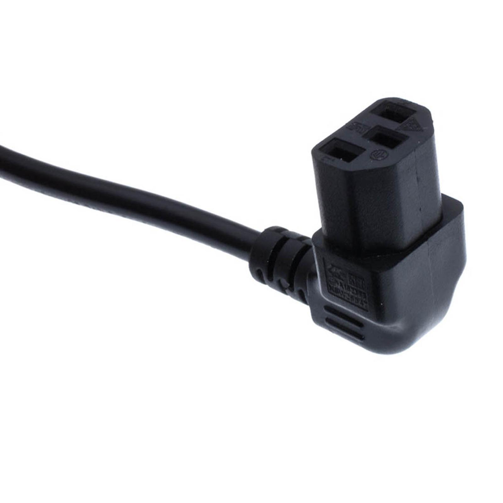 Down Angle 100cm Plug Angled C13 Computer Power Cable Replaces