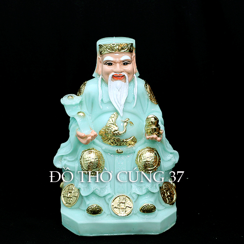 TƯỢNG THẦN TÀI THỔ ĐỊA - MÀU XANH ĐÁ