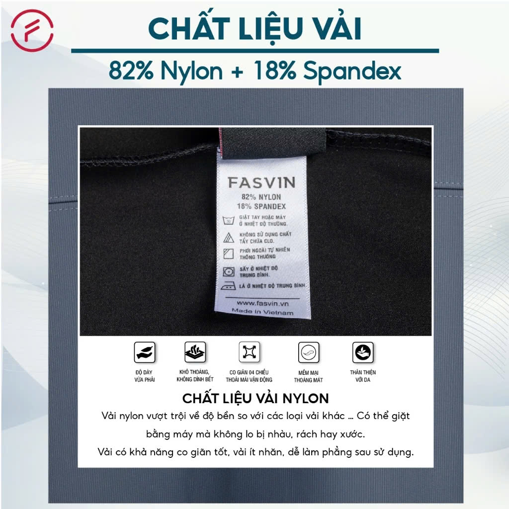 Bộ quần áo thun thể thao nam 01 lớp Fasvin BT24642.HN vải Nylon cao cấp co giãn thoải mái chất lượng tốt