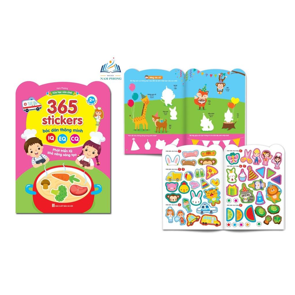 Bóc dán thông minh 365 Stickers - Bộ Sticker 6 cuốn song ngữ Anh Việt - Giúp trẻ phát triển IQ, EQ, CQ