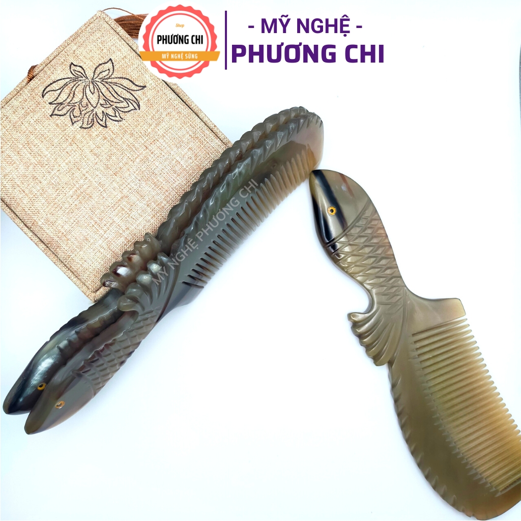 Lược Sừng Chuôi Cá Cao Cấp Làm Quà Tặng Đầy Ý Nghĩa | Mỹ Nghệ Phương Chi