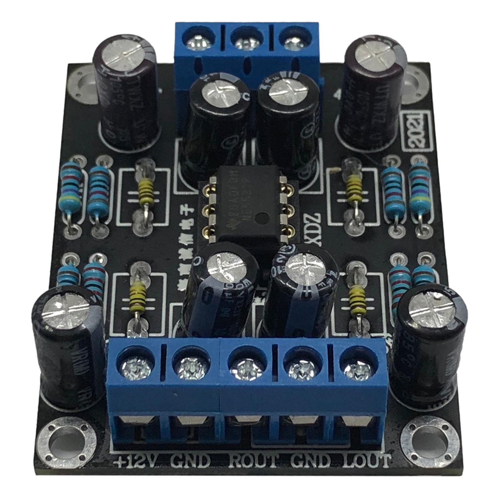Preamplifier Module Board Single Power Supply Dual-Channel OP Amp Assembled