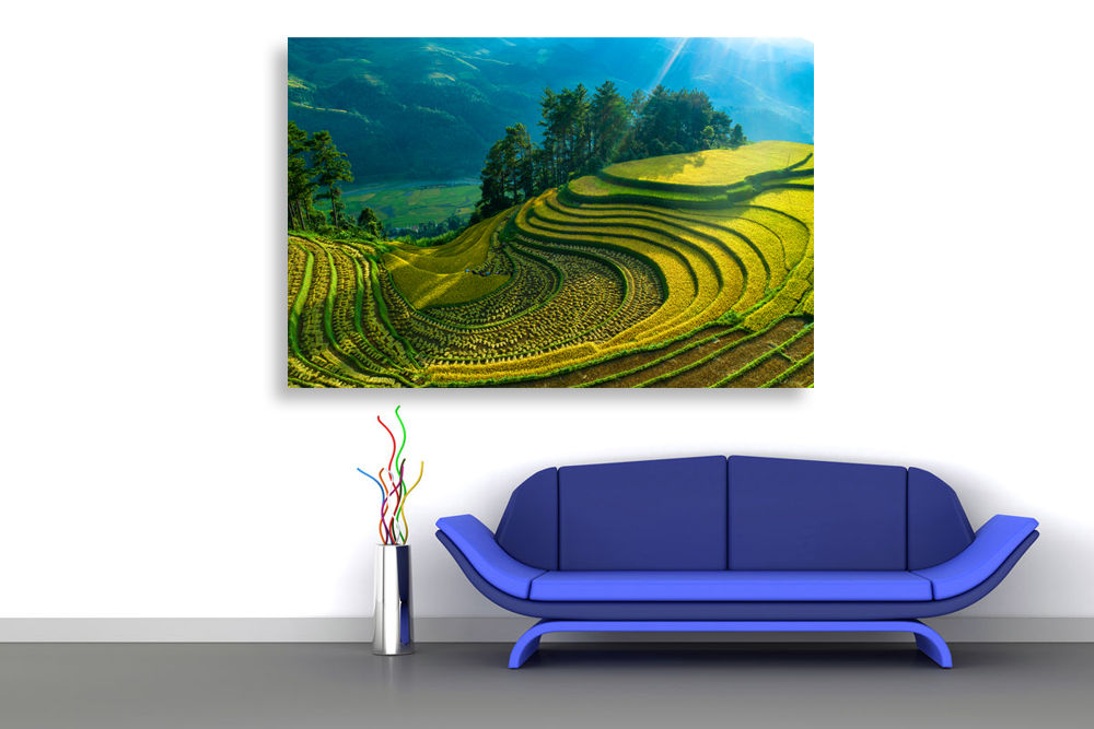 Tranh phong cảnh VIỆT NAM - In phun UV trên vải CANVAS bền màu bọc khung gỗ sang trọng.