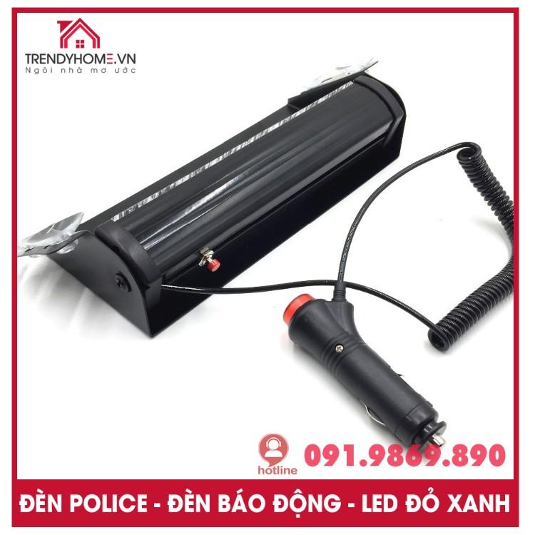 Đèn chớp xanh đỏ, báo khẩn cấp cho xe hơi, đèn led nháy báo động phiên bản cao cấp vỏ kim loại chất lượng cao tẩu 12V