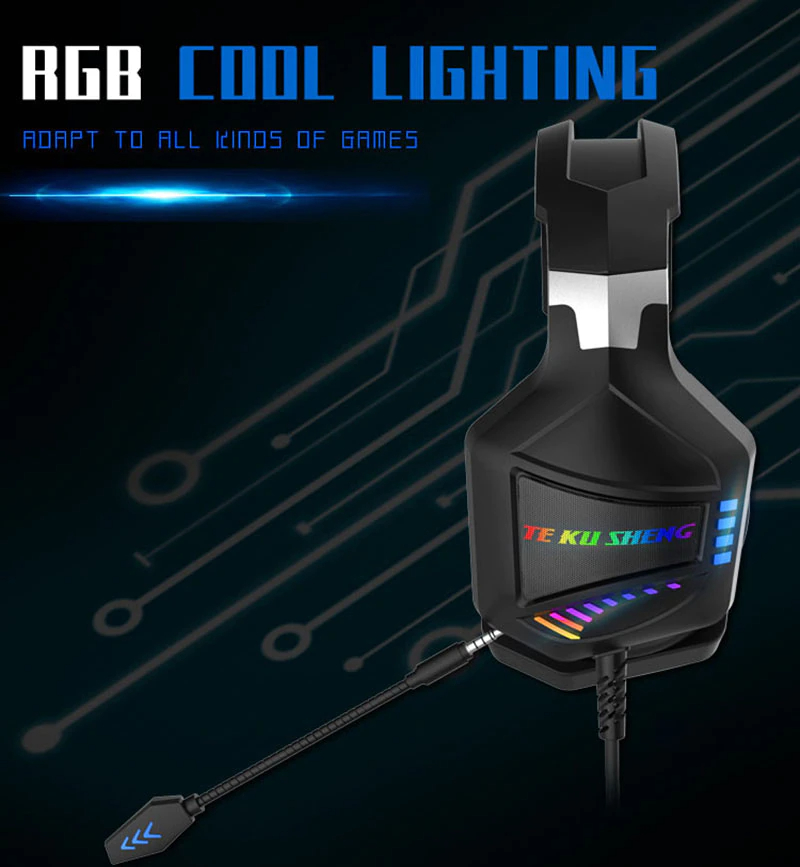 Tai Nghe Chụp Tai RGB Gaming PC 7.1 New