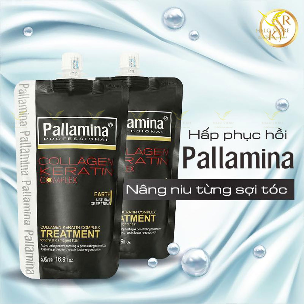 Kem hấp ủ tóc Pallamina X2 Collagen Keratin Complex Treatment siêu mượt 500ml