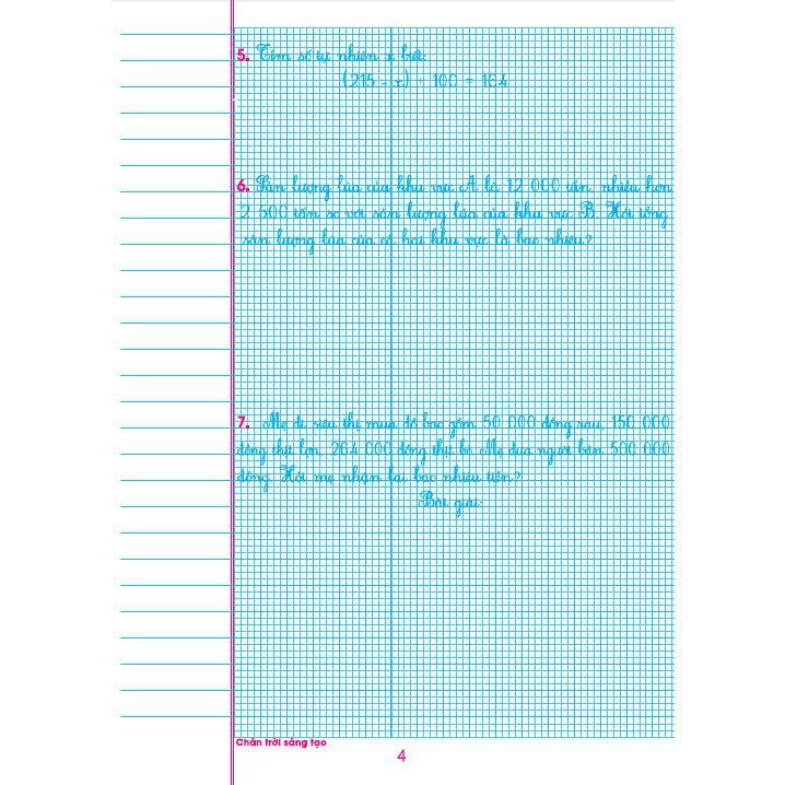 Sách - Vở Ô Li Bài Tập Toán Lớp 4 - Quyển 2 - Biên Soạn Theo Chương Trình SGK Chân Trời Sáng Tạo - Hồng Ân