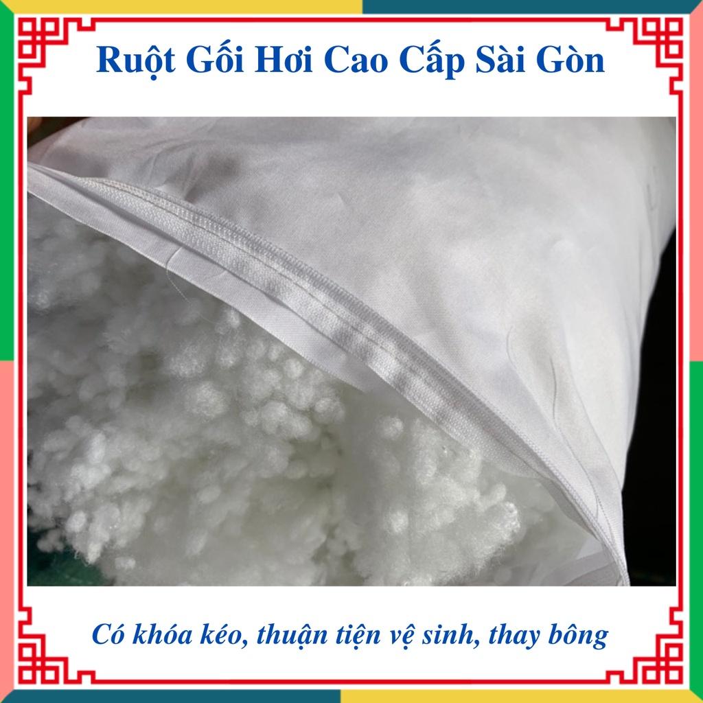 Ruột Gối Hơi Nằm Polly Cotton Trắng, Bộng Gòn Tinh Khiết