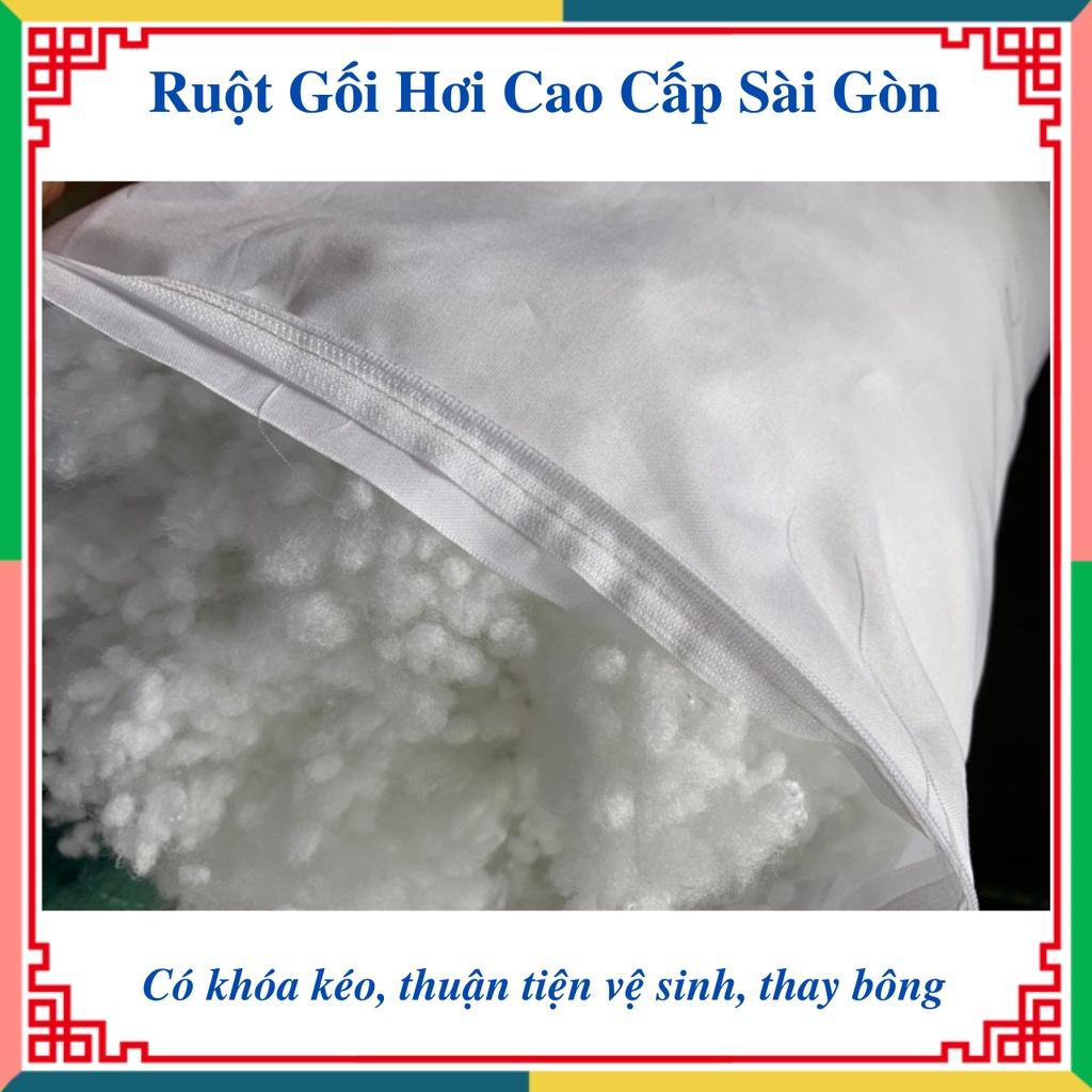 Ruột Gối Hơi Nằm Polly Cotton Trắng, Bộng Gòn Tinh Khiết