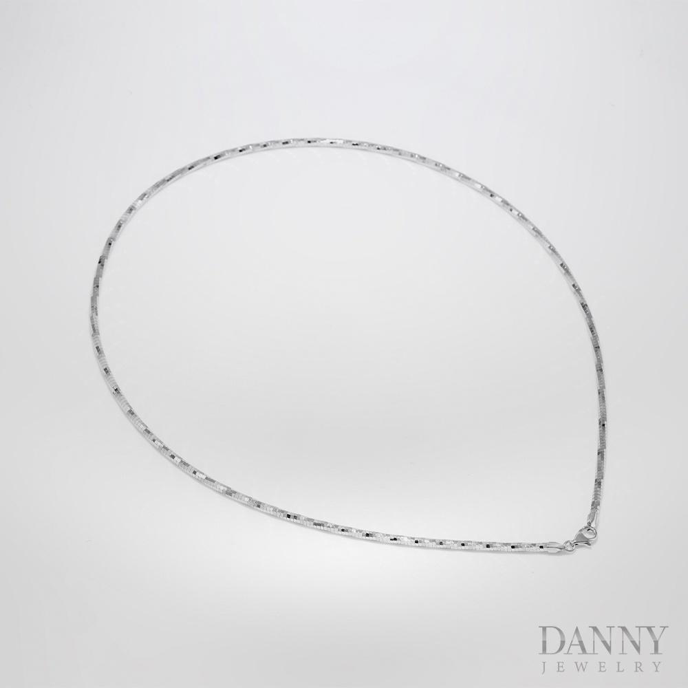 Kiềng Đeo Cổ Nữ Chất Liệu Bạc 925 Cao Cấp Xi Bạch Kim Sang Trọng 46 cm by Danny Jewelry PI4G0007