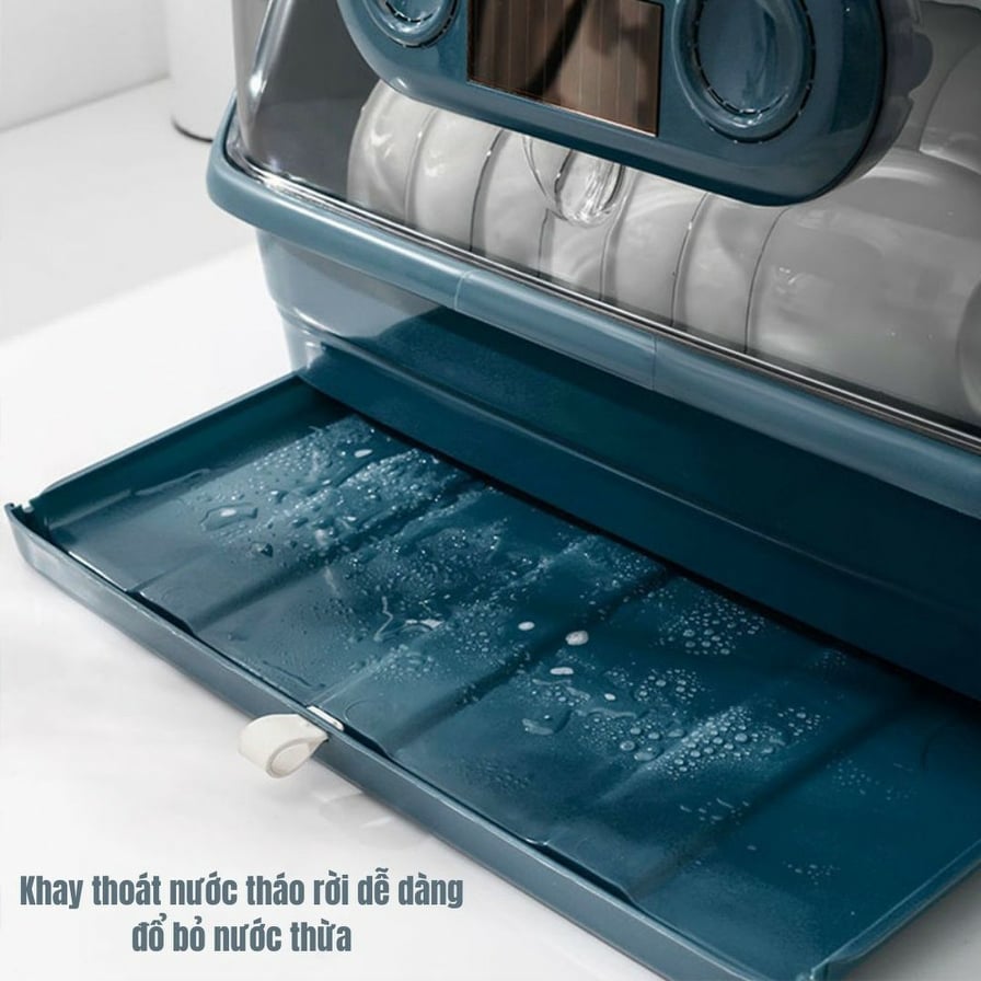 Máy khử trùng bát đĩa bằng tia UV, - khử khuẩn - Kệ đựng chén bát 2 tầng