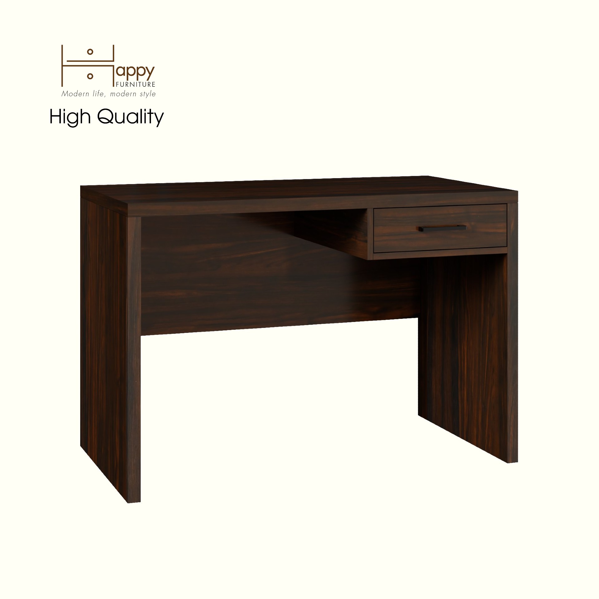HAPPY FURNITURE , HEINEE - Bàn trang điểm 1 ngăn kéo, BAN_128 , 110cm x 59cm x 75cm DxRxC, sản phẩm phổ thông