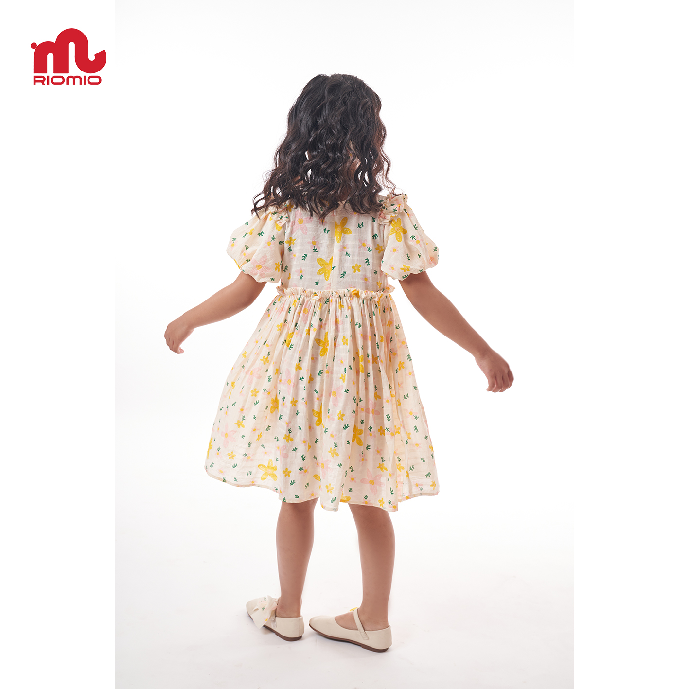 Váy xòe  cho bé gái 3-11 tuổi Riomio chất liệu đũi tơ mềm mịn, thiết kế tay chuông siêu xinh- RV131