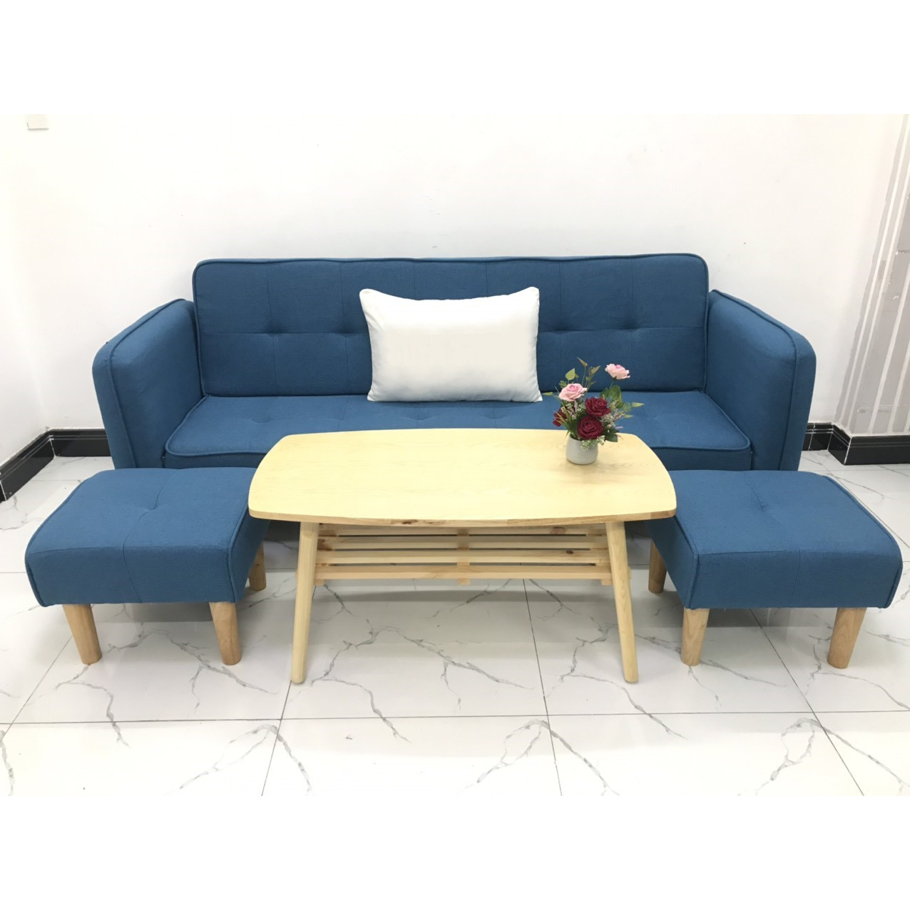 Bộ ghế sofa giường sofa bed tay vịn phòng khách sopha sivali06 salon