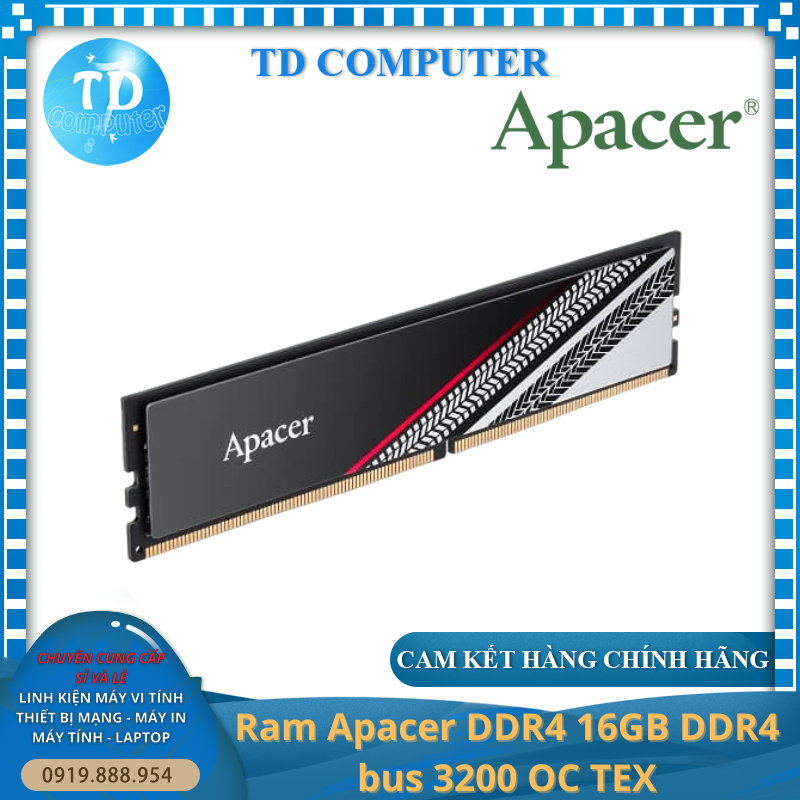 Ram Apacer 16GB TEX DDR4 3200MHz - Hàng chính hãng NetworkHub phân phối