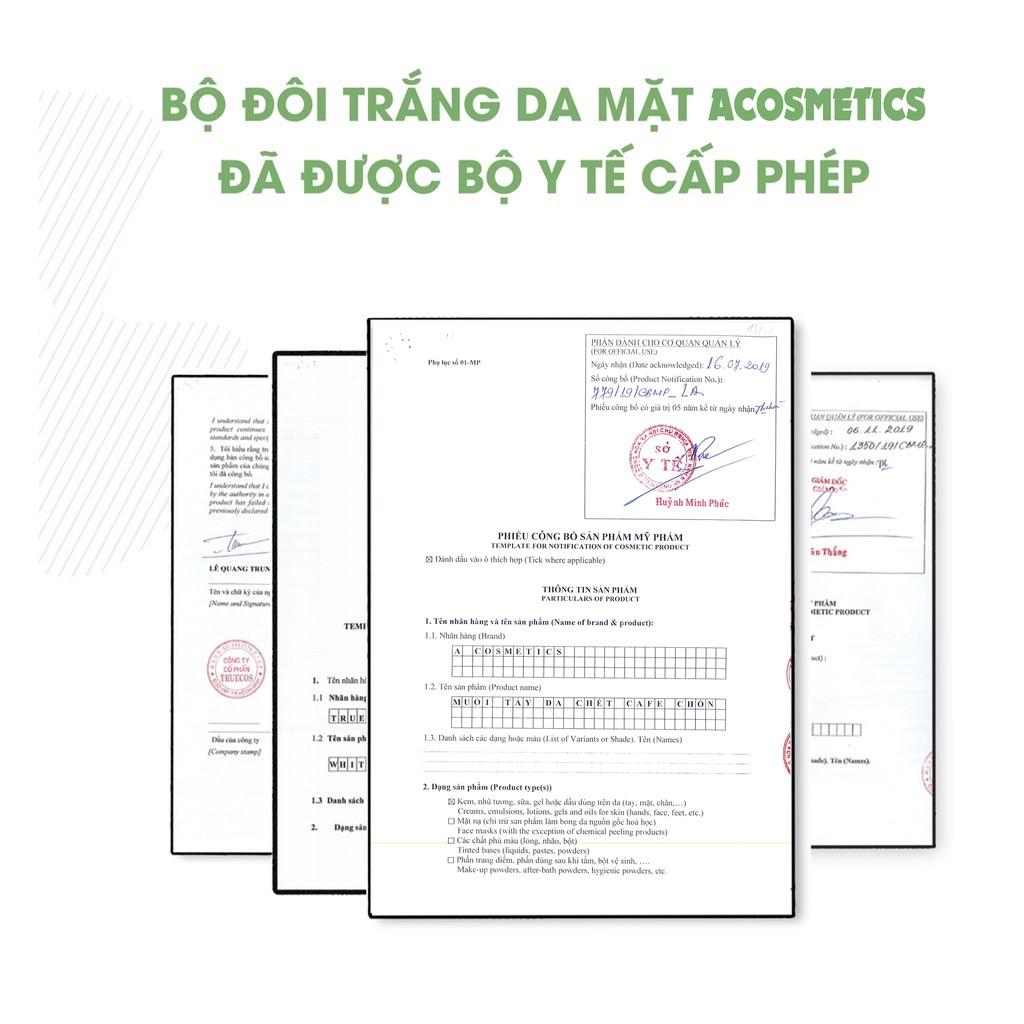 Muối tẩy tế bào chết da mặt Sợi dừa non Acosmetics - Giúp làm sạch da mặt và làm mờ thâm sạm