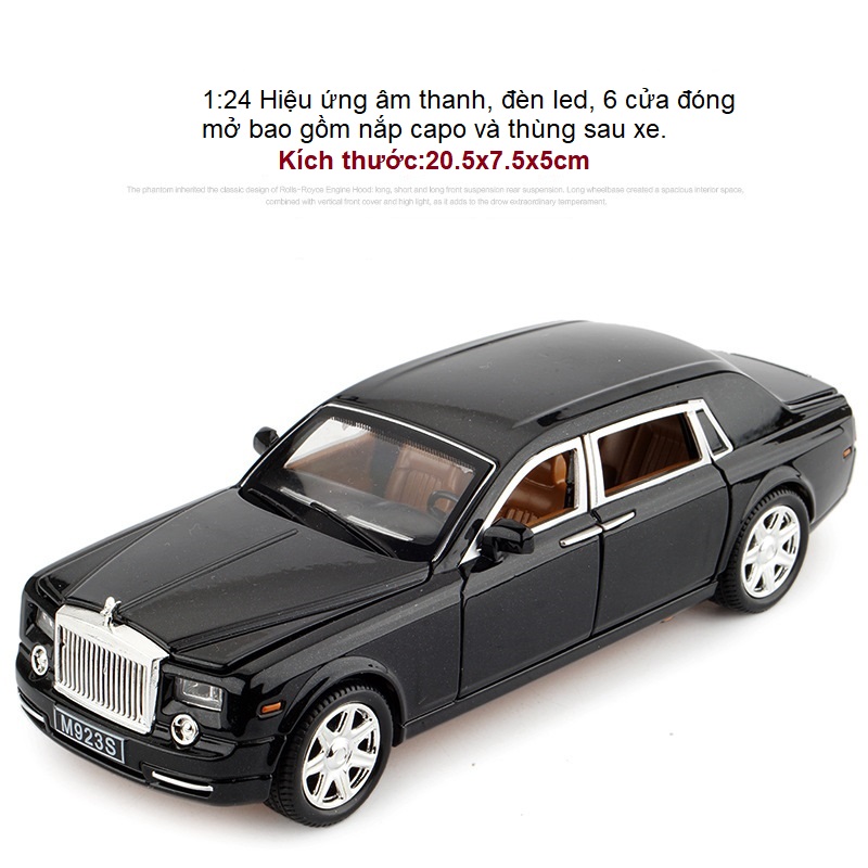 Xe mô hình hợp kim Rolls_Royce tỉ lệ 1:24 sang trọng đẳng cấp