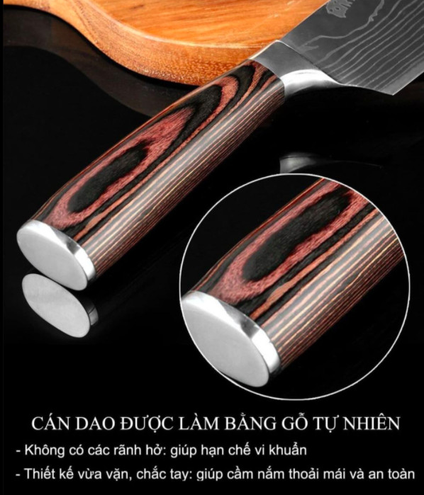 Bộ dao Damascus 4 chiếc