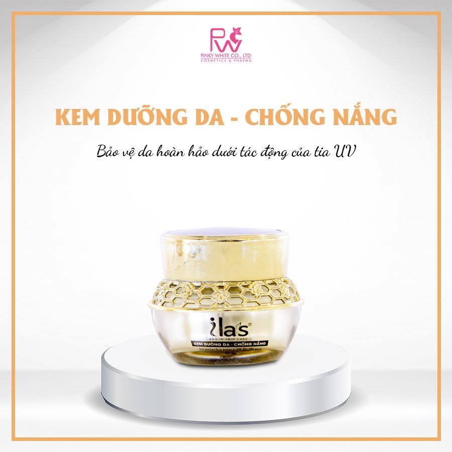 KEM CHỐNG NẮNG DƯỠNG TRẮNG KIỀM DẦU KHÔNG LÀM KHÔ DA ILA'S CHÍNH HÃNG 20G