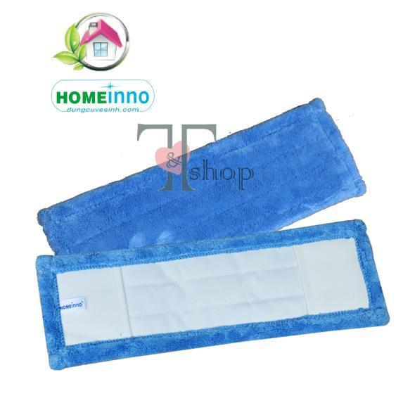 Miếng Lau Nhà Thay Thế Kiểu Cài Microfiber 40 - 45 - 50 - 60 cm Siêu Sạch Homeinno