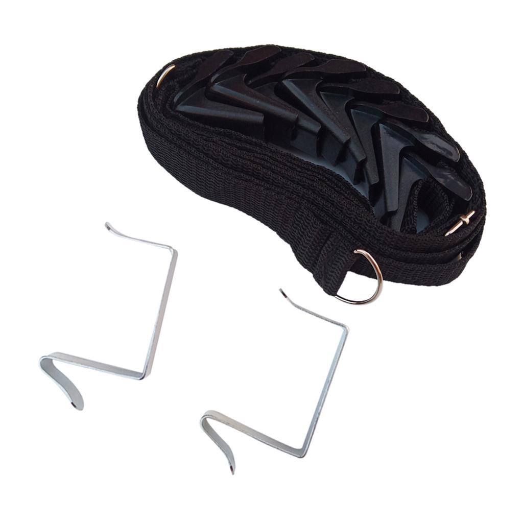 8 Hooks Over Door Hanger Hat Umbrella Rack Organizer Rack Holder Black