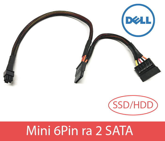 Cáp nguồn 6pin sang sata dùng cho máy Dell 3250 V3650 V3655