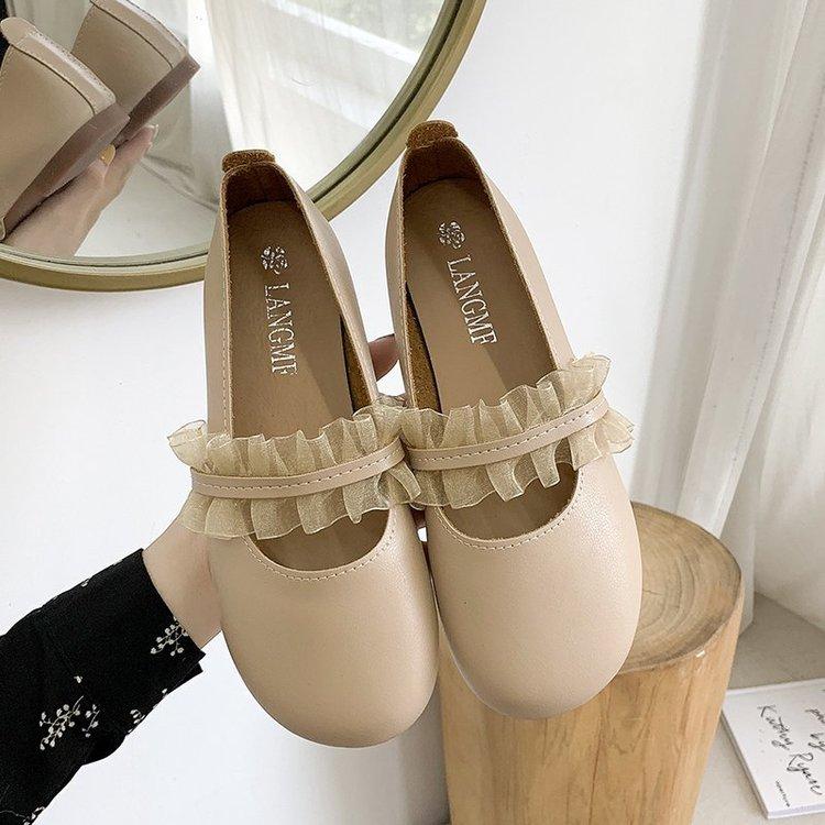 Giày Nữ Mũi Tròn Đế Phẳng Thoải Mái Phong Cách Hàn Quốc Dành Cho Bạn Nữ