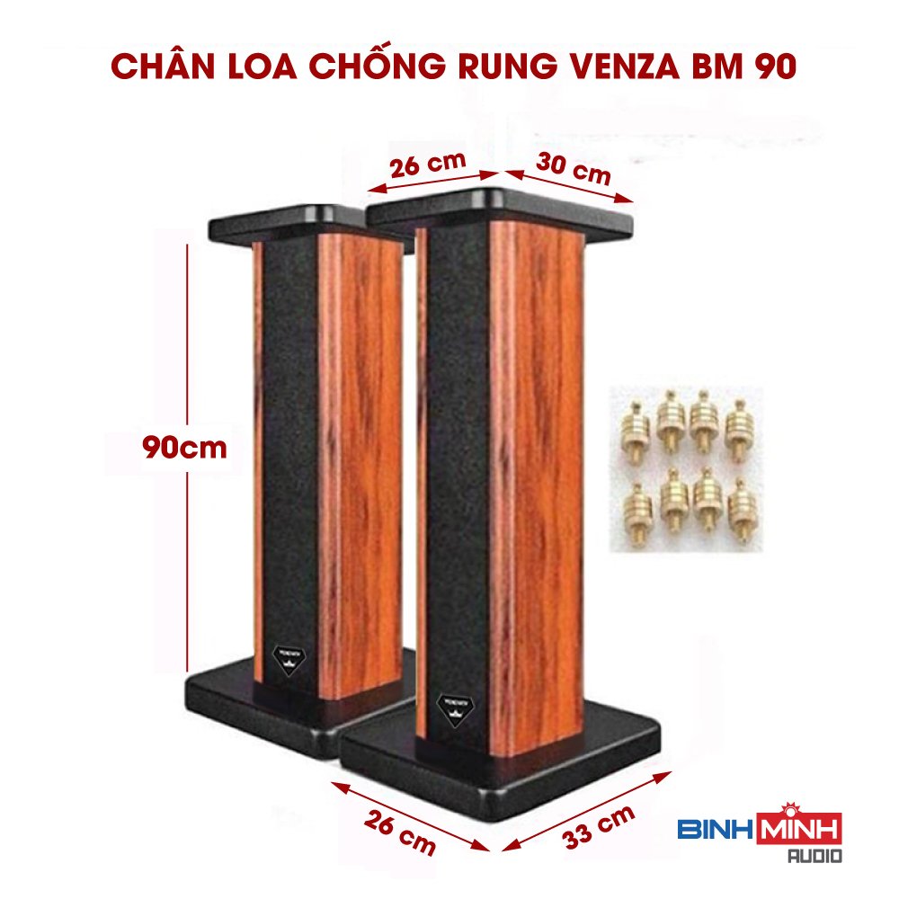 Chân loa gỗ chống rung Venza BM 90 (1 đôi)