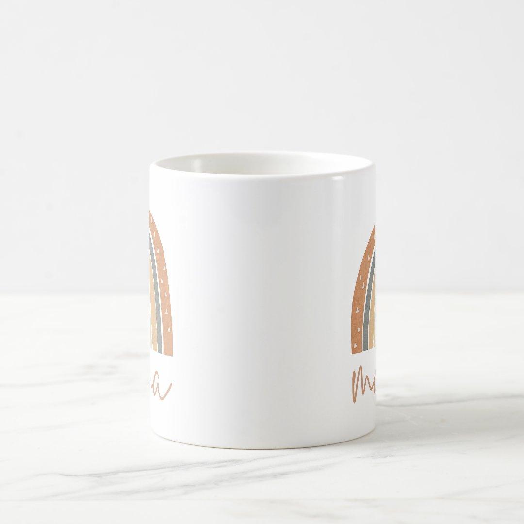 Ly Cốc Sứ Cao Cấp hình Rainbow Heart Mama
