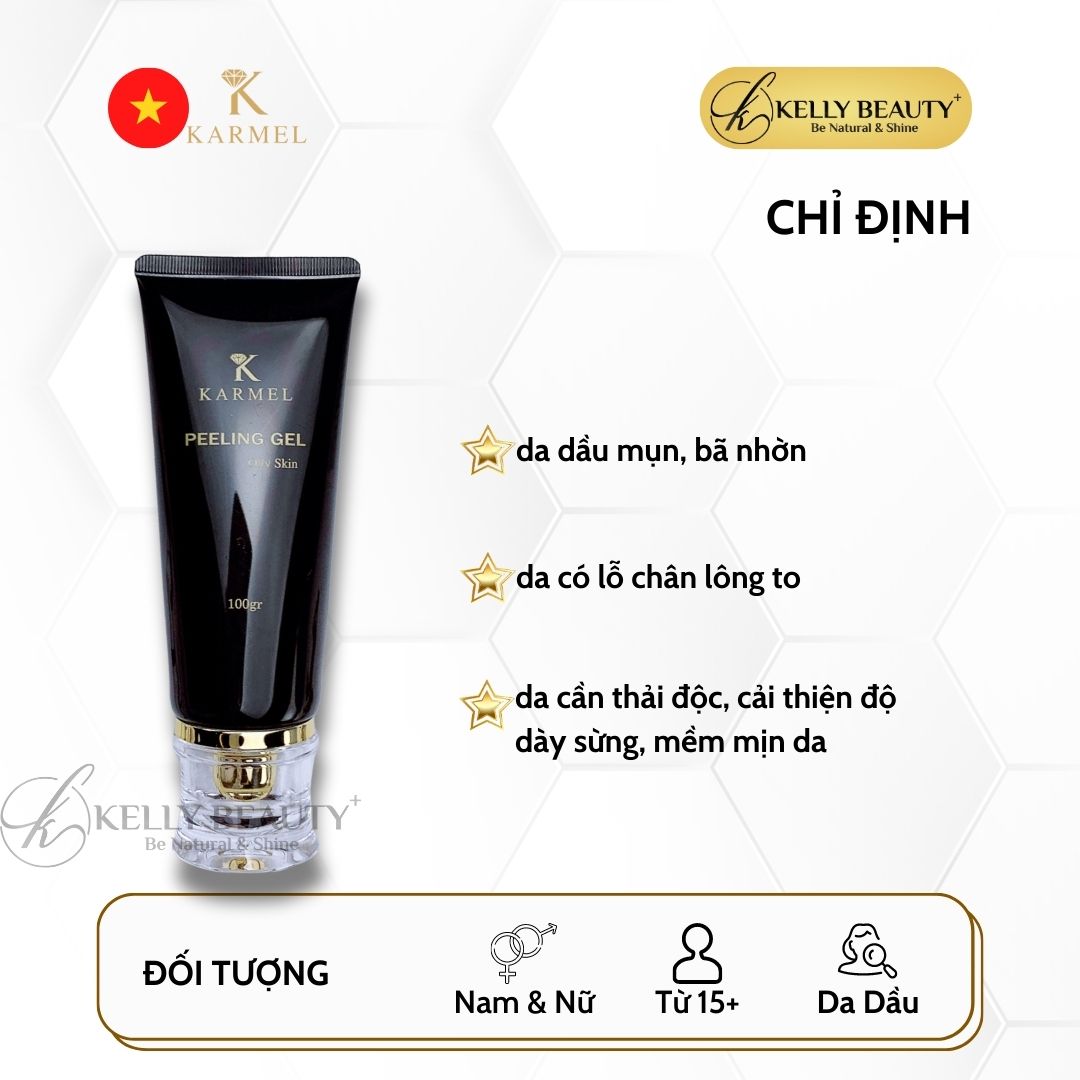 Tẩy Tế Bào Chết Da Dầu Karmel Peeling Gel Oily Skin - Giảm Dày Sừng, Da Mềm Mịn, Ngăn Ngừa Mụn | Kelly Beauty