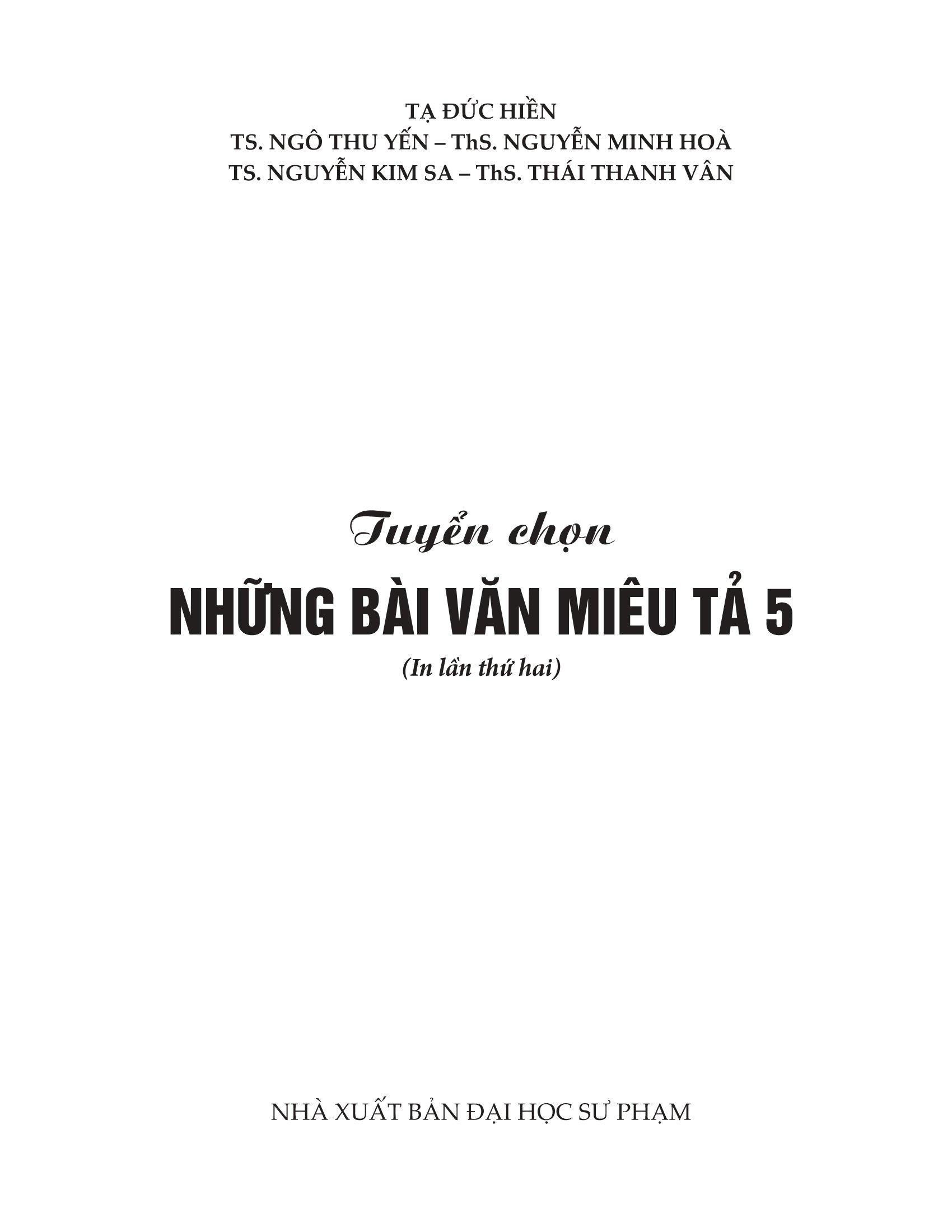 Tuyển Chọn Những Bài Văn Miêu Tả 5