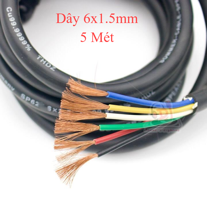 Dây loa 6 ruột 1.5mm Sommer germany, combo 5m dây loa dây loa đồng nguyên chất dây mềm dẻo chất lượng