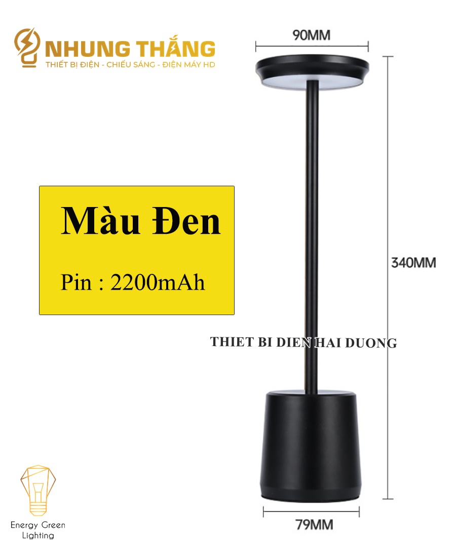 Đèn Bàn Decor Trang trí Nhà hàng,Quán Bar,Khách Sạn DB-985 - Kiểu Dáng Sang Trọng - 3 Chế Độ Ánh Sáng - Sạc Tích Điện - CÓ VIDEO