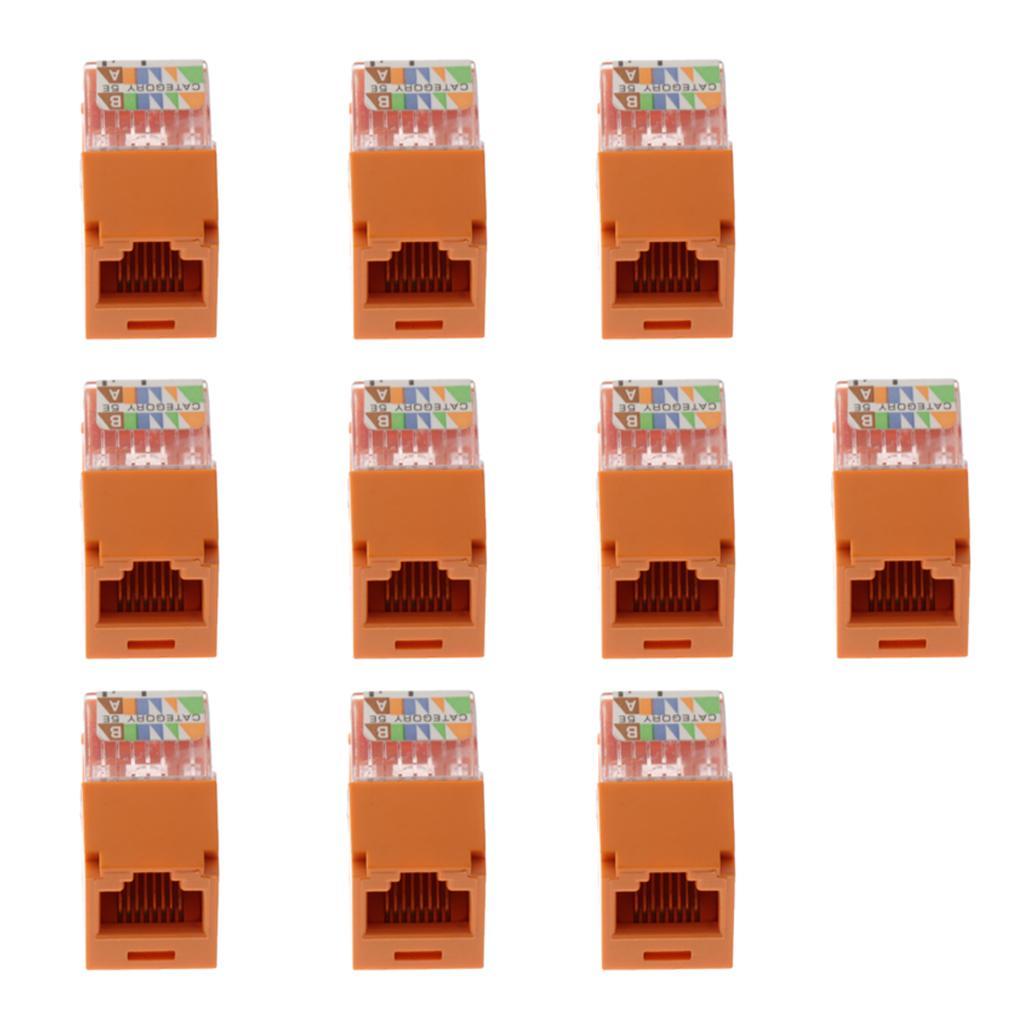 10pcs RJ45 Module  UTP Ethernet Network Module Adapter Inline Coupler