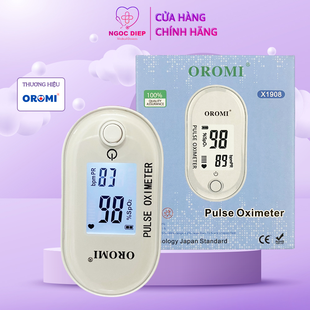 Máy Đo Spo2 Oromi X1908 - Đo Nồng Độ Oxy Trong Máu Và Nhịp Tim Qua Đầu Ngón Tay