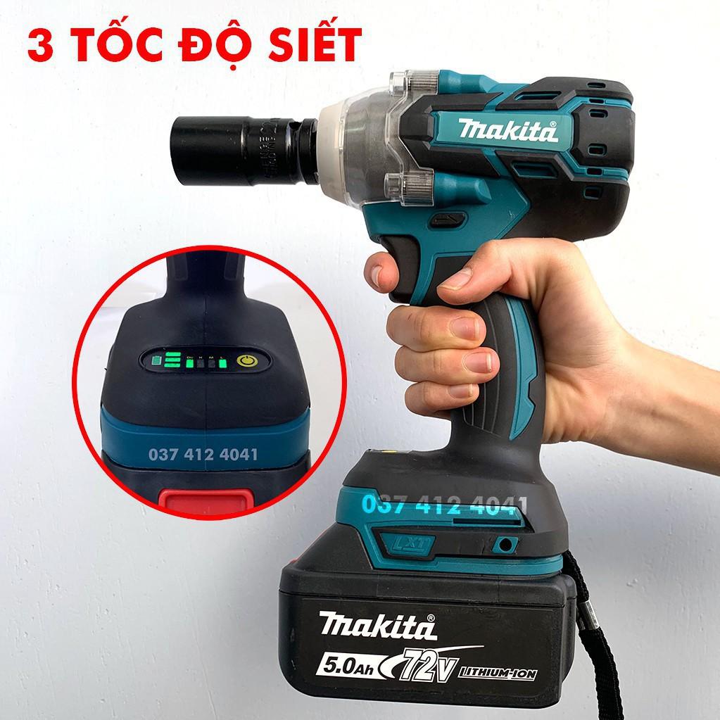 Máy Siết Bulong không than MAKITA 72V -Tặng đầu chuyển khoan và đầu khẩu - Máy Khoan Pin Đa năng, vặn bu lông