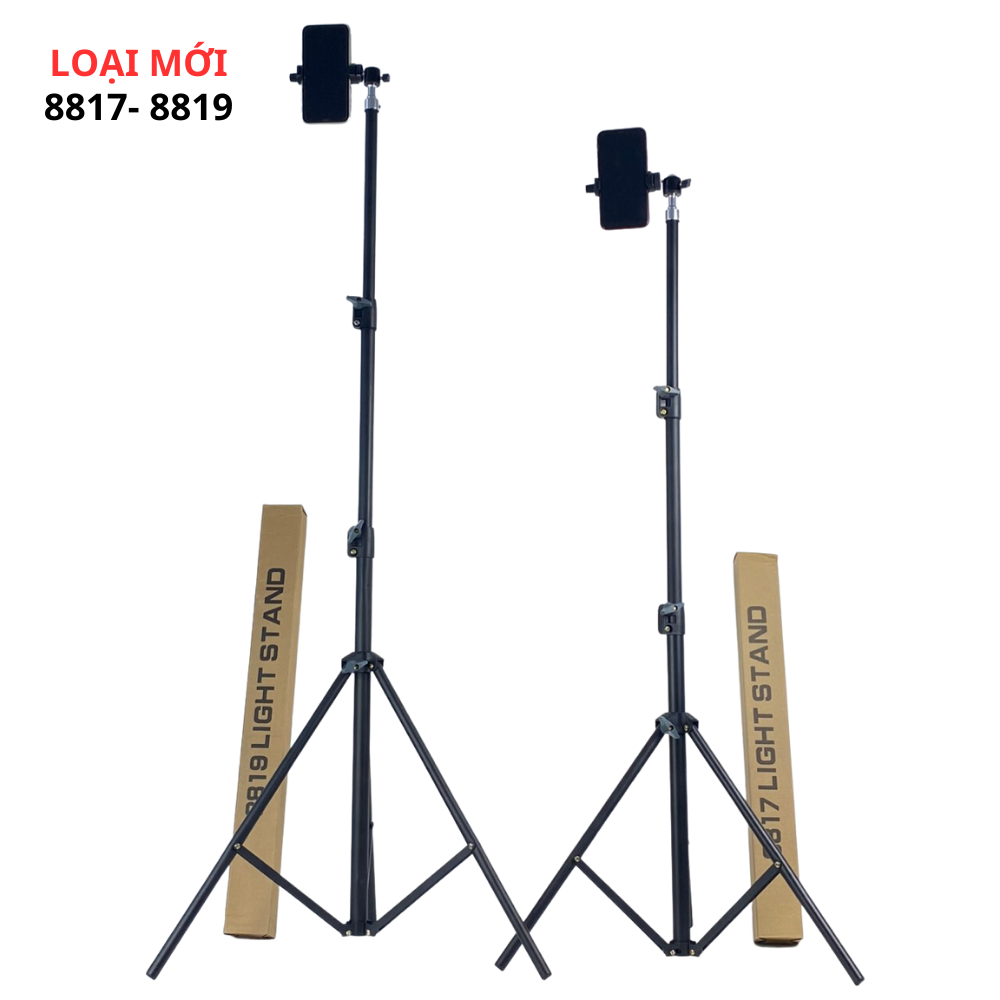 Chân đế điện thoại, máy ảnh dùng để livestream, chụp ảnh, quay tiktok, kiêm gắn đèn livestream , tặng kèm remote bluetooth - Hàng chính hãng