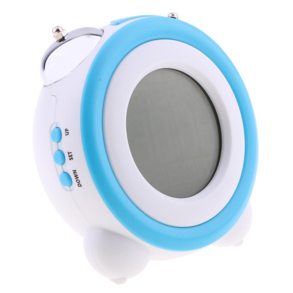 Digital Dual Alarm Clock Loud Alarm Clock Twin Bell Kids Small Clock blue