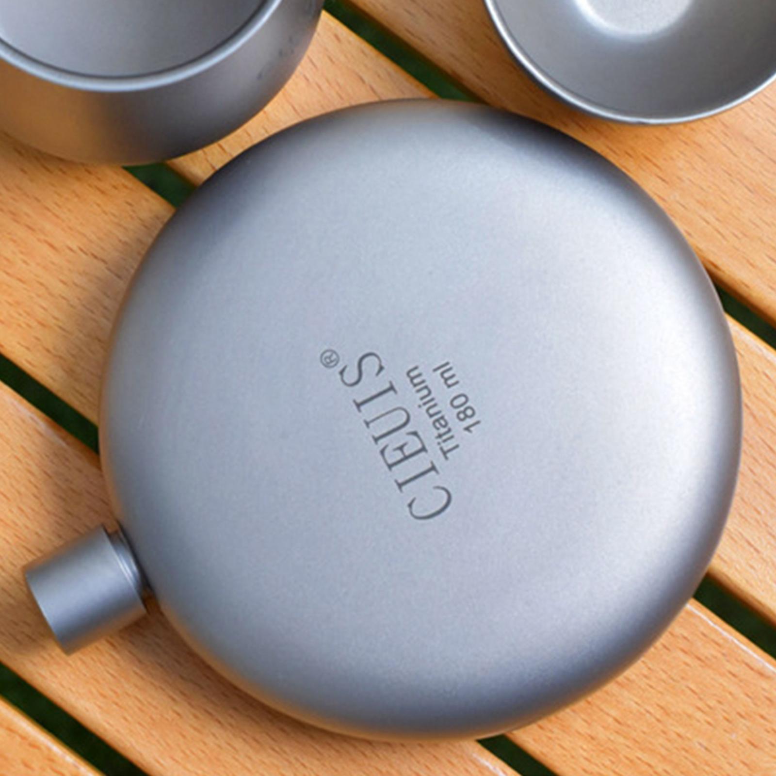 Titanium Hip Portable Leakproof Drinking Cup for Travelling Camping