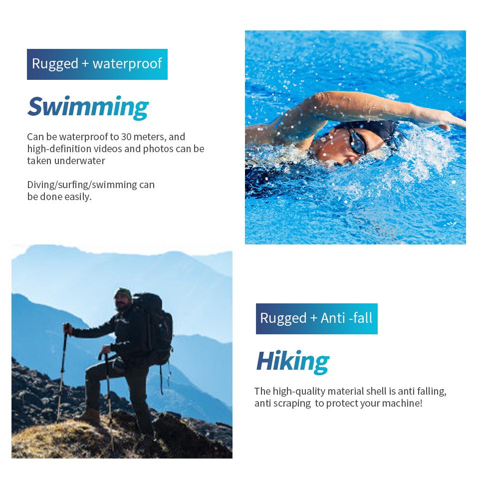 WiFi 270 ° Camera hành động không thấm nước có thể quay