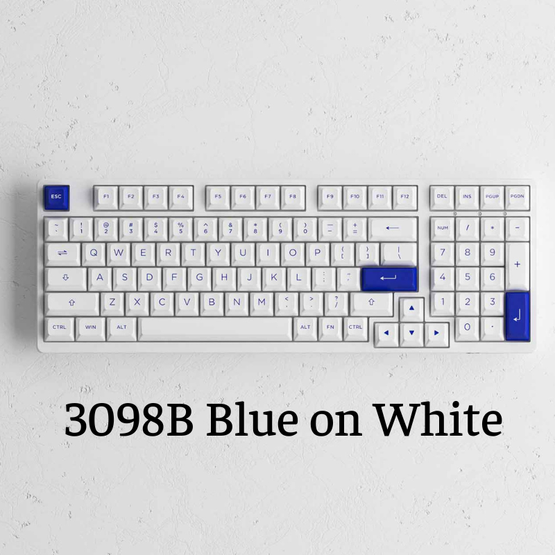 Bàn phím cơ AKKO 3098B Multi-modes Blue on White - Hàng chính hãng