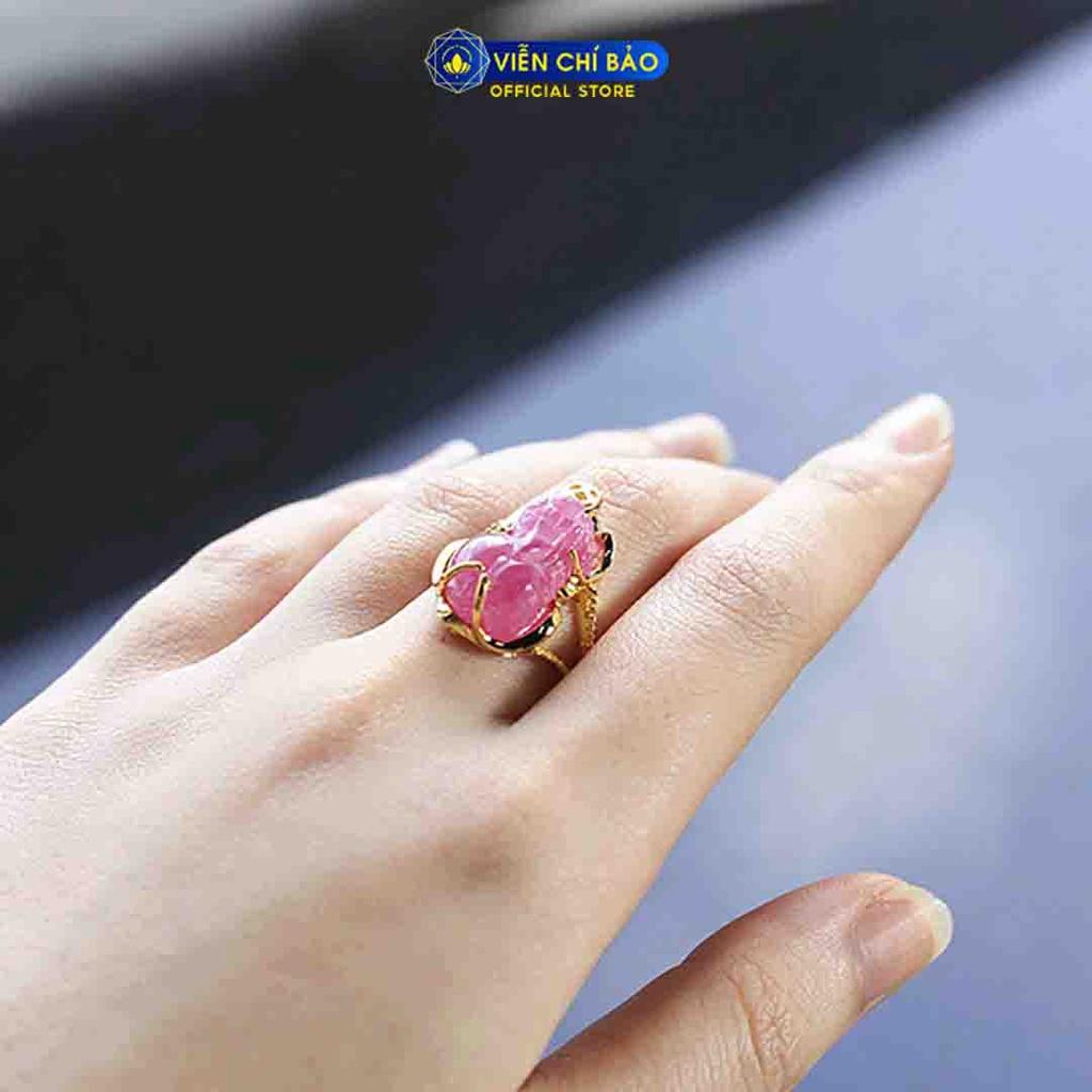 Nhẫn bạc nữ Tỳ Hưu đá Ruby chất liệu bạc S925 thời trang phụ kiện trang sức nữ Viễn Chí Bảo N600026