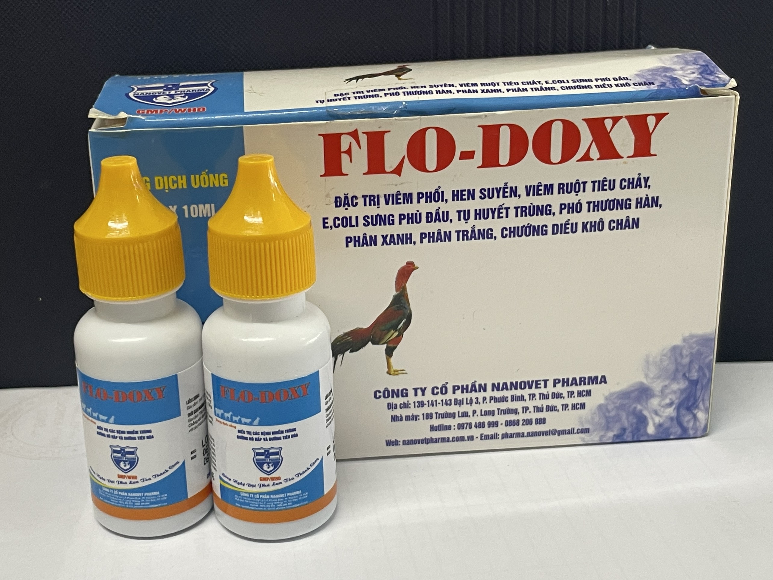 FLO-DOXY 10ML - ĐẶC T.RỊ VIÊM PHỔI, VIÊM RUỘT TIÊU CHẢY