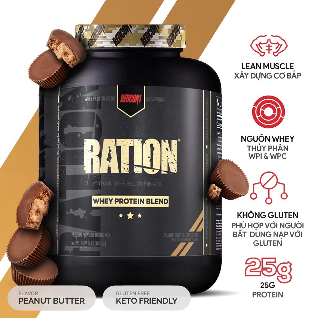 Whey Protein Ration Từ Redcon1 - Whey Protein Tăng cơ 90% Whey Hydrolyzed 10% Whey Concentrate