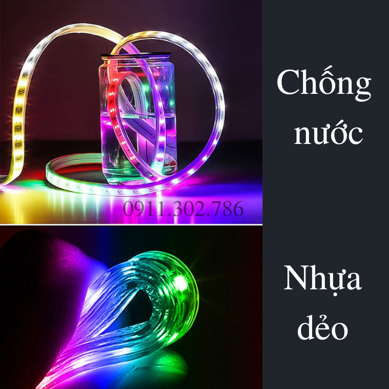 5M  100M Dây led nháy đuổi đơn đủ màu với 5 chế độ nháy Tặng nguồn cắm sẵn dùng để trang trí ngoài trời, chống nước, quấn cây, trang trí tết 2023