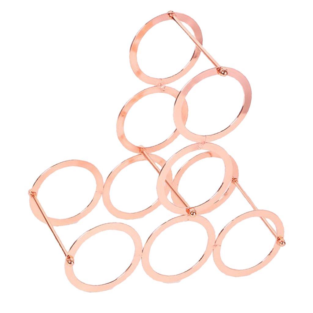 Nordic Style Red Wine Rack Bottle &amp; Glass Holder Cork Storage Holder Rack -A