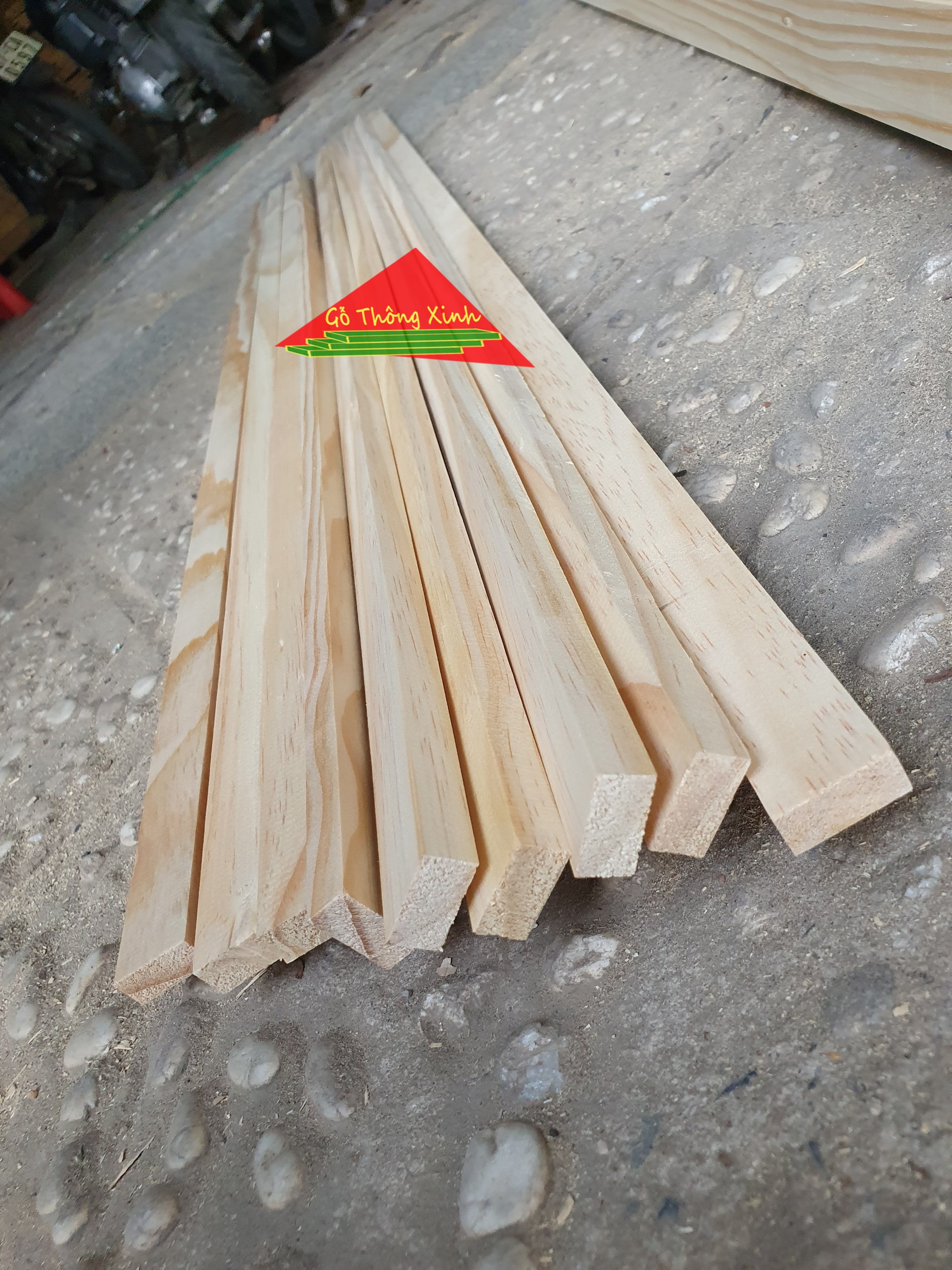 Thanh gỗ thông dài 1m,rộng 2cm,dày 1cm dùng làm nẹp,khung viền,đóng kệ,đóng vật dụng,đóng thùng gỗ,decor,DIY