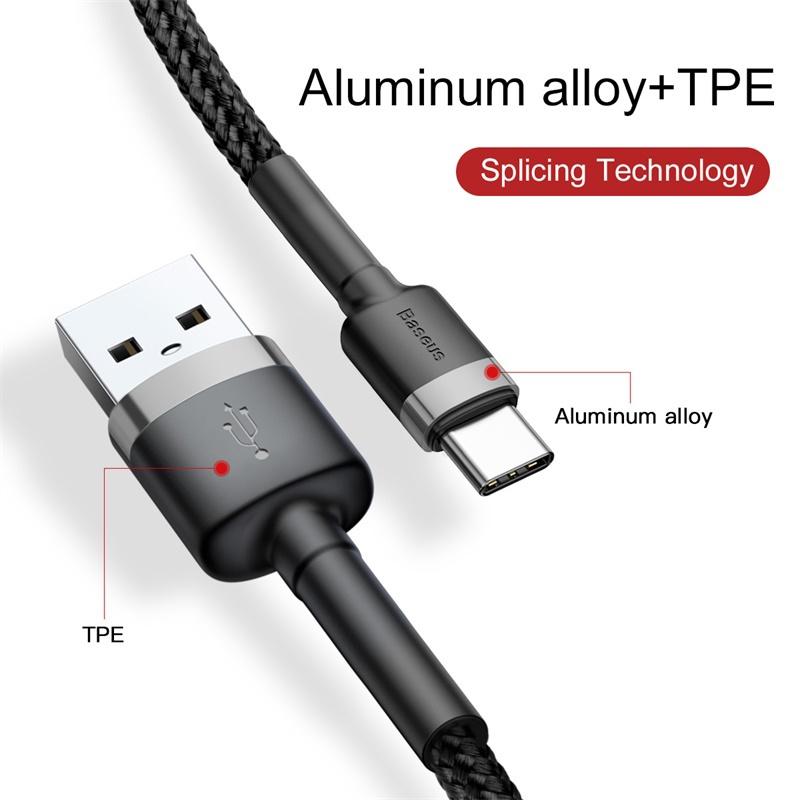 Cáp sạc nhanh, truyền dữ liệu tốc độ cao Baseus Cafule Type C cho Samsung