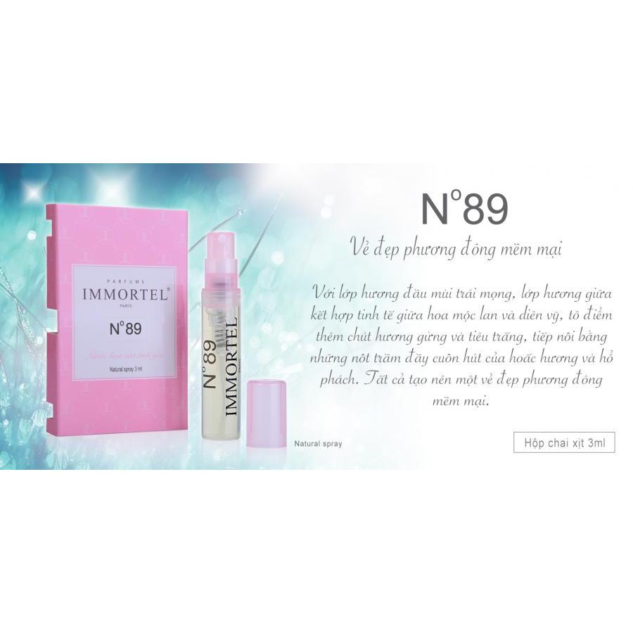 Nước Hoa IMMORTEL PARIS_Hộp 6 chai xịt 3ml : ( Secret Garden, No68, 5 Sens, No8, No89, No3) - Eau De Parfum