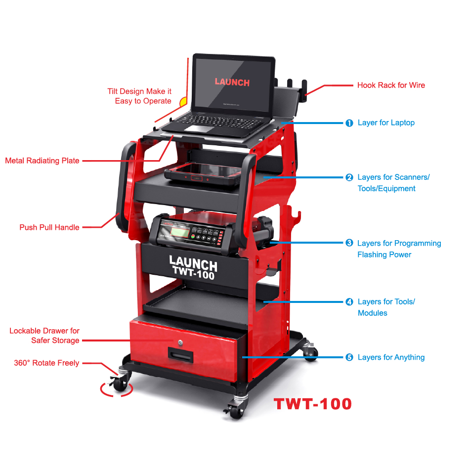 Xe Đẩy Dụng Cụ Đa Năng LAUNCH TWT-100